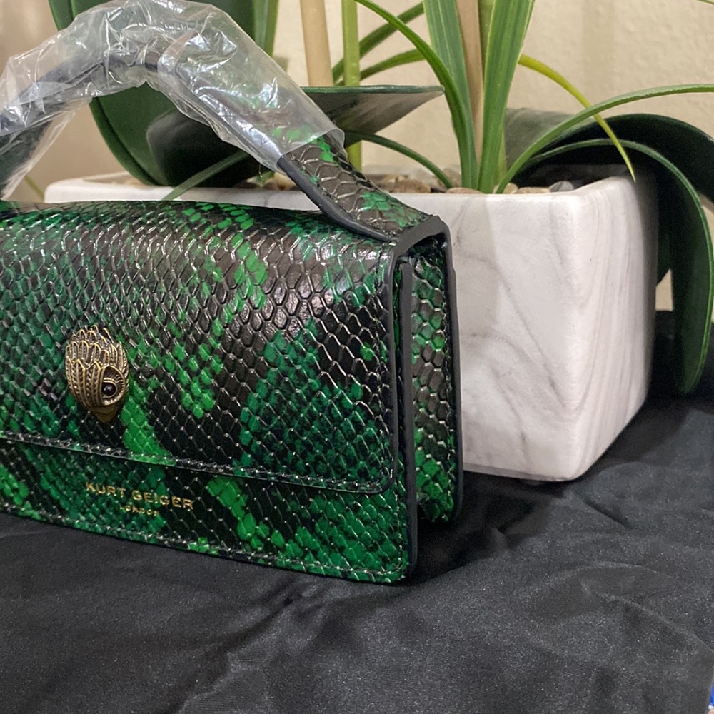 Kurt Geiger XS Bond Green Top Handle Crossbody Bag - Picture 8 of 13